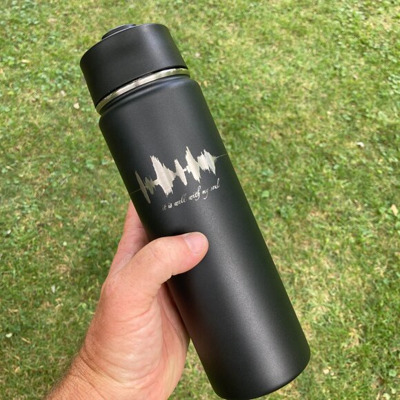 It Is Well With My Soul Soundwave 22oz Water Bottle - Picture 6 of 13